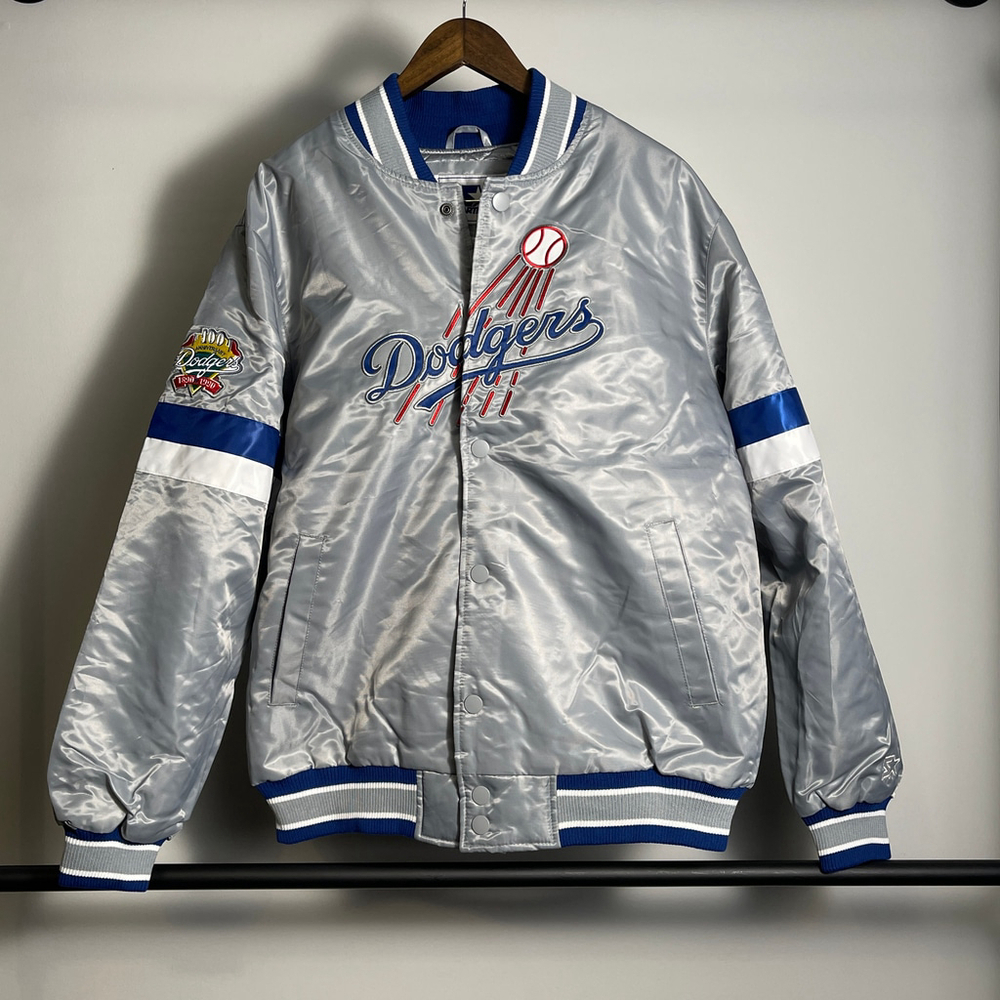 Men's Starter Dodgers Bomber Jacket Size L